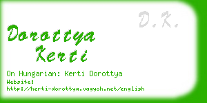 dorottya kerti business card